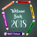 Welcome Back to School 2018 Cute Banner Invitation Card Poster