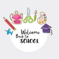 Welcome Back To School Doodle Clip Art