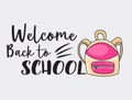 Welcome Back To School Doodle Clip Art Greeting Card.