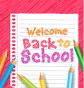 Welcome back to school drawing in colors