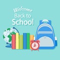 Welcome back to school. Education in the school concept background. Royalty Free Stock Photo