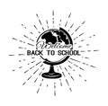 Welcome Back to school. Globe. Vector illustration Royalty Free Stock Photo
