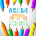 Welcome back to school hand-drawn greeting with