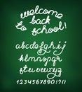 Welcome back to school Handwritten alphabet