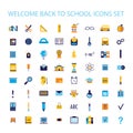 Welcome back to school icon set Royalty Free Stock Photo