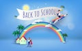 Welcome back to school illustration. Education, concept Royalty Free Stock Photo