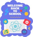 Welcome back to school for learning subject vector