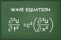 Wave equation on chalkboard