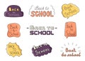 Welcome back to school. Quote calligraphy Royalty Free Stock Photo