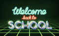 Welcome back to school retro neon