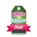 Welcome back to school sale vector sticker Royalty Free Stock Photo