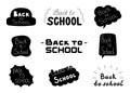 Welcome back to school. Silhouette image Royalty Free Stock Photo