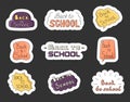 Welcome back to school. Sticker Bookmark Royalty Free Stock Photo