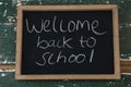 Welcome back to school text written on chalkboard Royalty Free Stock Photo