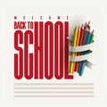 Welcome back to school typographic poster design