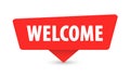 Welcome - Banner, Speech Bubble, Label, Sticker, Ribbon Template. Vector Stock Illustration Royalty Free Stock Photo