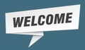 welcome banner. welcome speech bubble, label, sticker, sign template Royalty Free Stock Photo