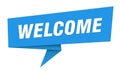 welcome banner. welcome speech bubble, label, sticker, sign template Royalty Free Stock Photo