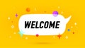 Welcome. Banner, speech bubble Royalty Free Stock Photo