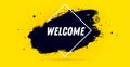 Welcome. Banner, speech bubble Royalty Free Stock Photo