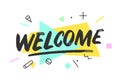 Welcome. Banner, speech bubble Royalty Free Stock Photo