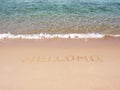 Welcome on beach Royalty Free Stock Photo