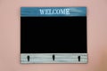 Welcome board hanging Royalty Free Stock Photo