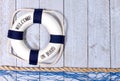 Welcome on Board - lifebuoy with text Royalty Free Stock Photo