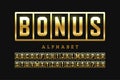 Welcome Bonus casino banner design font Royalty Free Stock Photo