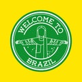 welcome brazil isolated icon design