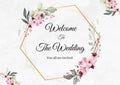Welcome online Card for wedding. Illustration