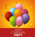 Welcome carnival party celebration balloons stars