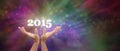 Welcome in 2015 Celebration Banner Royalty Free Stock Photo