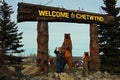 Welcome Chetynd British Columbia, Canada Sign