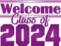 PURPLE Welcome class of 2024 Graphic