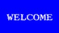 Welcome cloud text effect blue isolated background