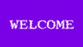 Welcome cloud text effect violet isolated background