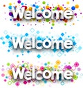 Welcome color banners. Royalty Free Stock Photo