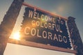 Welcome in Colorado Sign Royalty Free Stock Photo