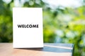 WELCOME Concept Communication Business open welcome to the team