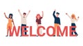 welcome concept team of people Royalty Free Stock Photo