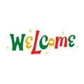 Welcome creative colorful letters dsign