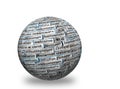 Welcome 3d ball Royalty Free Stock Photo