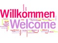 Welcome in different languages word cloud Royalty Free Stock Photo