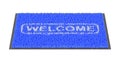 Welcome doormat on white