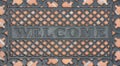 Welcome exterior floor mat Royalty Free Stock Photo