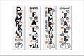 Welcome fall Front Porch Sign set. Vector Hand drawn calligraphy lettering. Autumn season designs for home porch Royalty Free Stock Photo