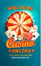 Welcome flyer for casino online.