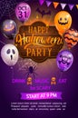 Welcome Flyer For Happy Halloween Party.