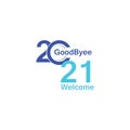 Welcome 2021, goodbye 2020 Celebration Design, Vector illustration template